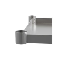 Under Shelf For Kitchen Prep And Work Tables - Adjustable Galvanized Lower Shelf For Stainless Steel Tables