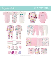 The Peanutshell Baby Girls Baby Layette Gift Set for Baby Girls, Pretty Sweet, 30 Essential Pieces, 0-3 Months