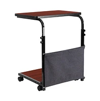 Mobile Sit-Down, Stand-Up Computer Ergonomic Desk With Removable Pouch (Adjustable Range 27.5'' - 46.5'')