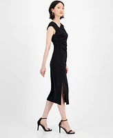 Anne Klein Women's Ruched Midi Dress