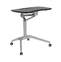 Emma+Oliver Mobile Sit-Down, Stand-Up Ergonomic Computer Desk - Standing