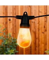 Brightech Solar Led Flame Bulb Halloween Holiday String Lights - 5W, 27 Ft, 2700K