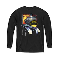 Batman Boys Youth Bat Racing Long Sleeve Sweatshirts