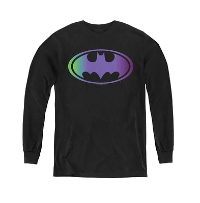Batman Boys Youth Gradient Bat Logo Long Sleeve Sweatshirts