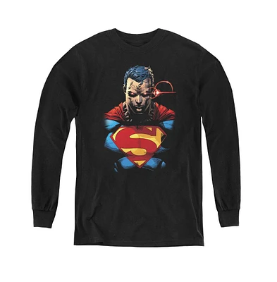 Superman Boys Youth Displeased Long Sleeve Sweatshirts