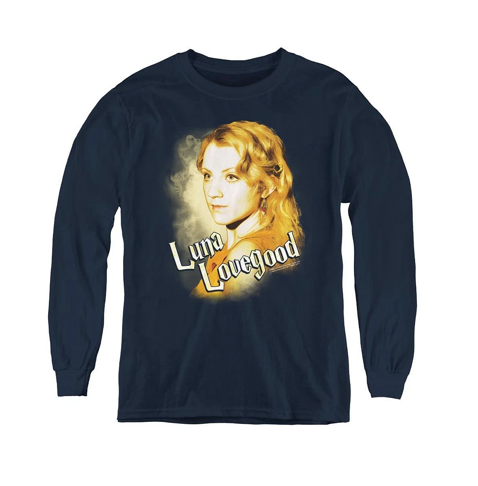 Harry Potter Boys Youth Luna Closeup Long Sleeve Sweatshirts