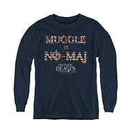 Fantastic Beasts Boys Youth Uk Us No Maj Long Sleeve Sweatshirts