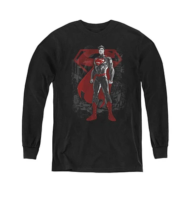 Superman Boys Youth Aftermath Long Sleeve Sweatshirts