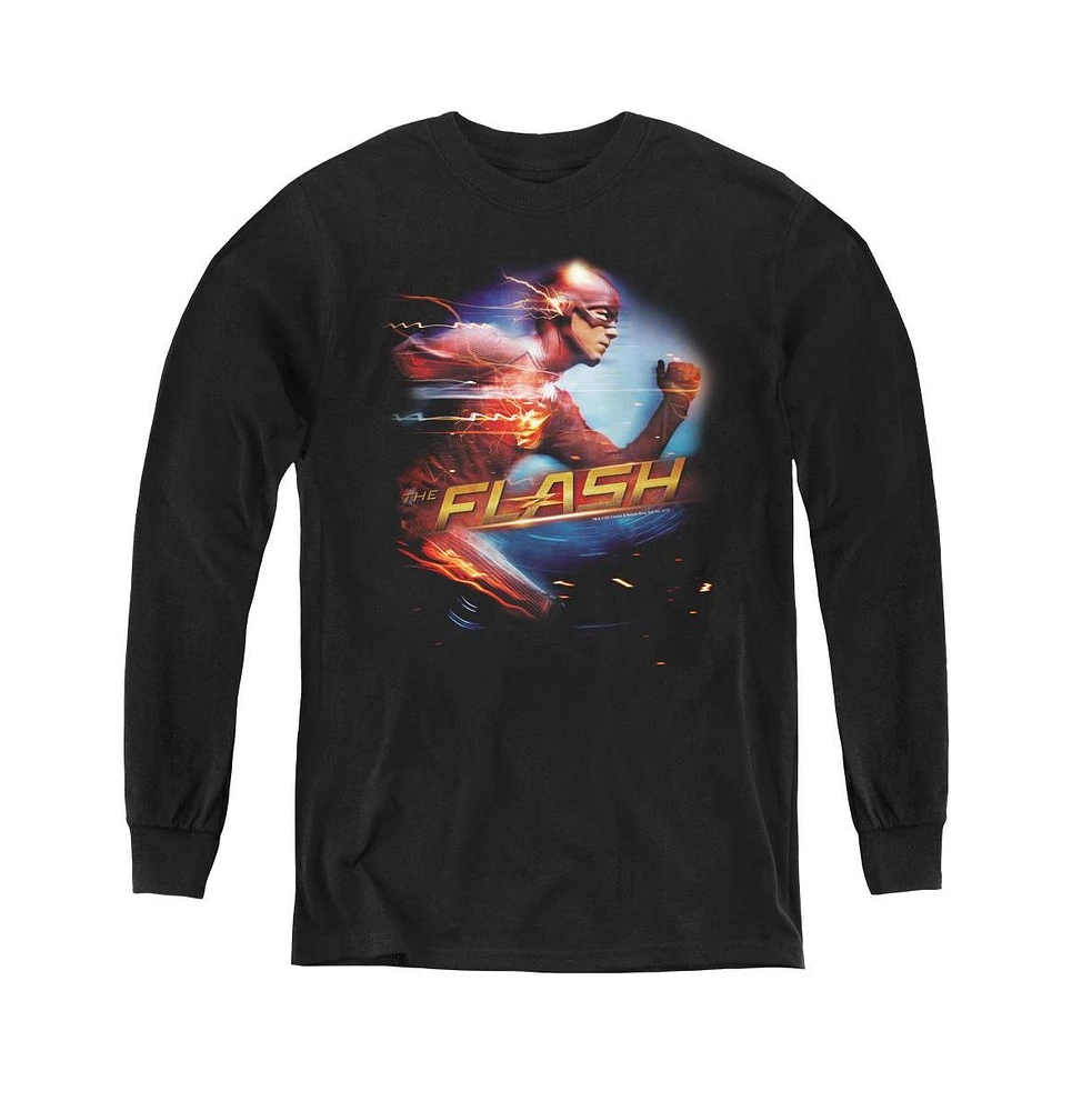 The Flash Youth Fastest Man Long Sleeve Sweatshirts