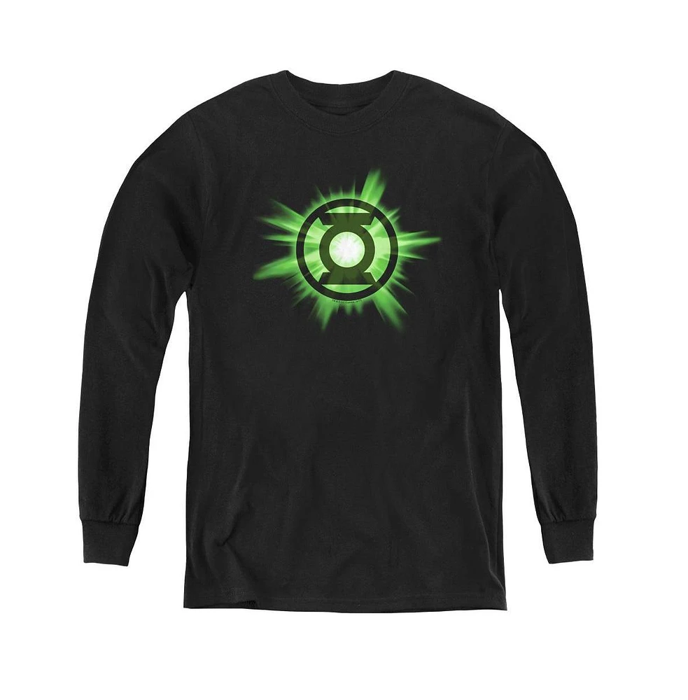 Green Lantern Youth Glow Long Sleeve Sweatshirts