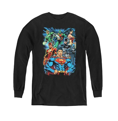 Justice League Boys of America Youth Is Served Long Sleeve Sweatshirts