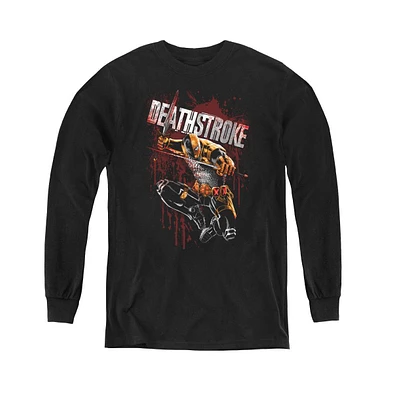 Justice League Boys of America Youth Blood Splattered Long Sleeve Sweatshirts