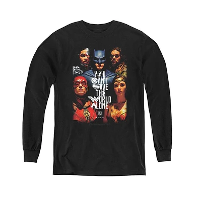 Justice League Boys Movie Youth Save The World Poster Long Sleeve Sweatshirts
