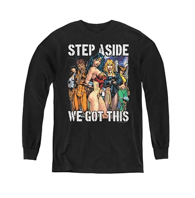 Justice League Boys of America Youth Heroines Long Sleeve Sweatshirts