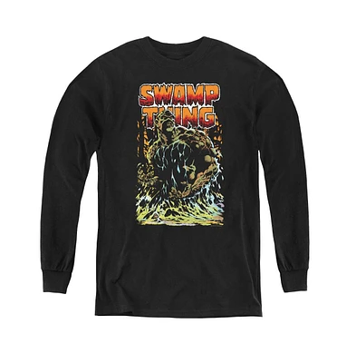 Justice League Boys of America Youth Swamp Thing Long Sleeve Sweatshirts