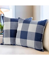 Zulay Kitchen 2 Pack Buffalo Plaid Throw Pillow Outdoor & Indoor Covers 20x20 inches