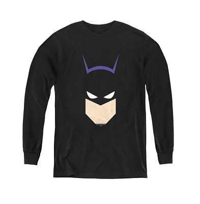 Batman Boys Youth Bat Head Long Sleeve Sweatshirts