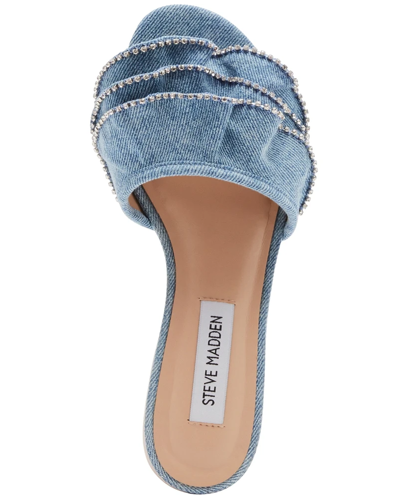 Steve Madden Women's Lilou Ruffle Slide Sandals