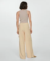 Mango Women's Knot Detail Lyocell Trousers