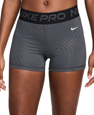 Nike Women's Pro Dri-fit Mid-Rise 3" Printed Shorts