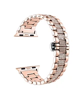 Posh Tech Women's Kristina Rose Gold Stainless Steel Band for Apple Watch Size-38mm,40mm,41mm