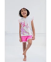 Spiderman Girls Marvel Spider-Man Spider-Gwen Ghost Spider Cosplay Hooded Tank Top & French Terry Shorts Outfit Set to