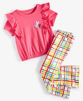 Epic Threads Toddler Girls Plaid Flare Pants, Created for Macy's