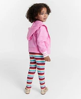 Epic Threads Toddler Girls French Terry Zip Hoodie Book Club Graphic T Shirt Stripe Full Length Leggings Created For Macys