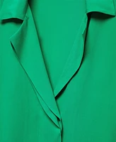 Mango Women's Camp-Collar Shirt