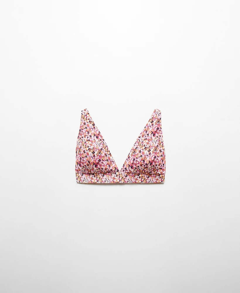 Mango Women's Floral Triangle Bikini