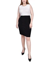 Ny Collection Missy 3/4 Sleeve Textured Knit 2 Piece Dress Set