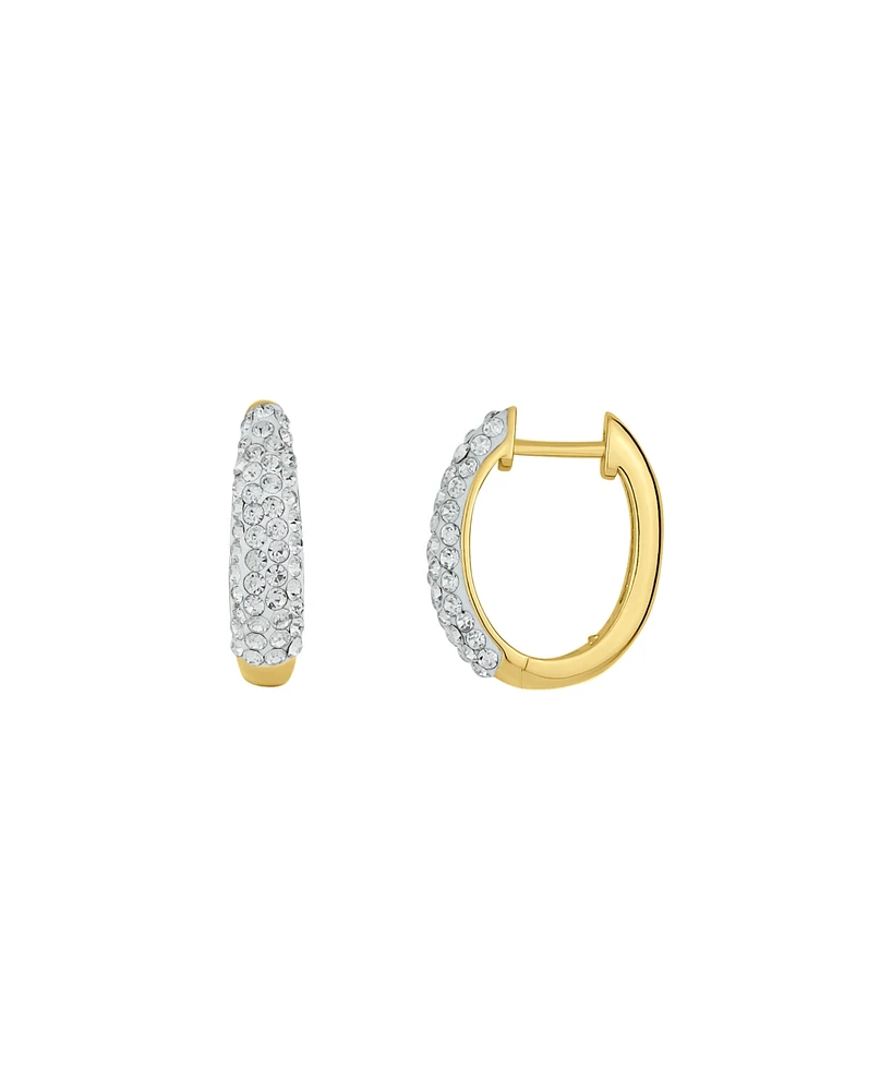 And Now this Crystal Oval Huggie Hoop Earring