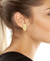 Robert Lee Morris Soho Gold Textured Petal Clip-on Earrings