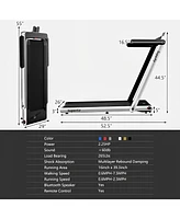 Sugift 2.25HP 2 in 1 Folding Treadmill with App Speaker Remote Control