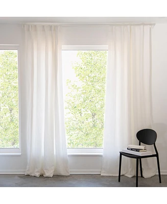 Bokser Home 100% French Linen Window Curtain Set