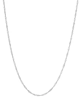 Singapore Chain 24" Strand Necklace (1-1/3mm) in 14k White Gold