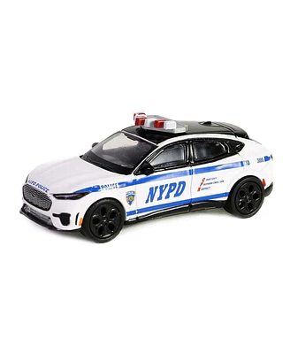 Greenlight Collectibles 1/64 2022 Ford Mustang Mach-e Police, Nypd, Hot Pursuit Series 45 43030-f