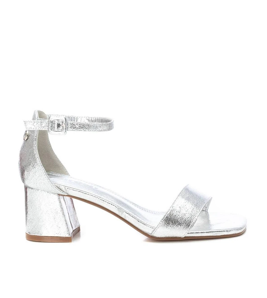 Xti Women's Heeled Metallic Sandals By