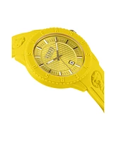 Versus Versace Men's Tokyo Silicone Date Quartz Yellow Silicone Strap 43mm