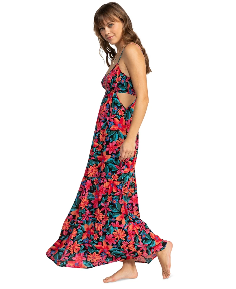 Roxy Juniors' Hot Tropics Cutout Maxi Dress