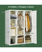 Sugift Foldable Closet Clothes Organizer with 12 Cubby Storage