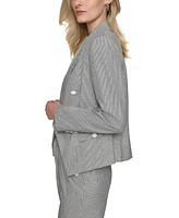 Karl Lagerfeld Paris Women's Pinstripe Double-Breasted Blazer