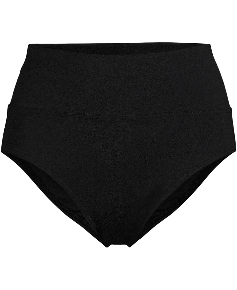 Lands' End Women's Pinchless High Waisted Bikini Bottoms