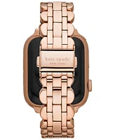Kate Spade New York Women's Rose Gold-Tone Stainless Steel Band for Apple Watch, 42,44,45,49mm