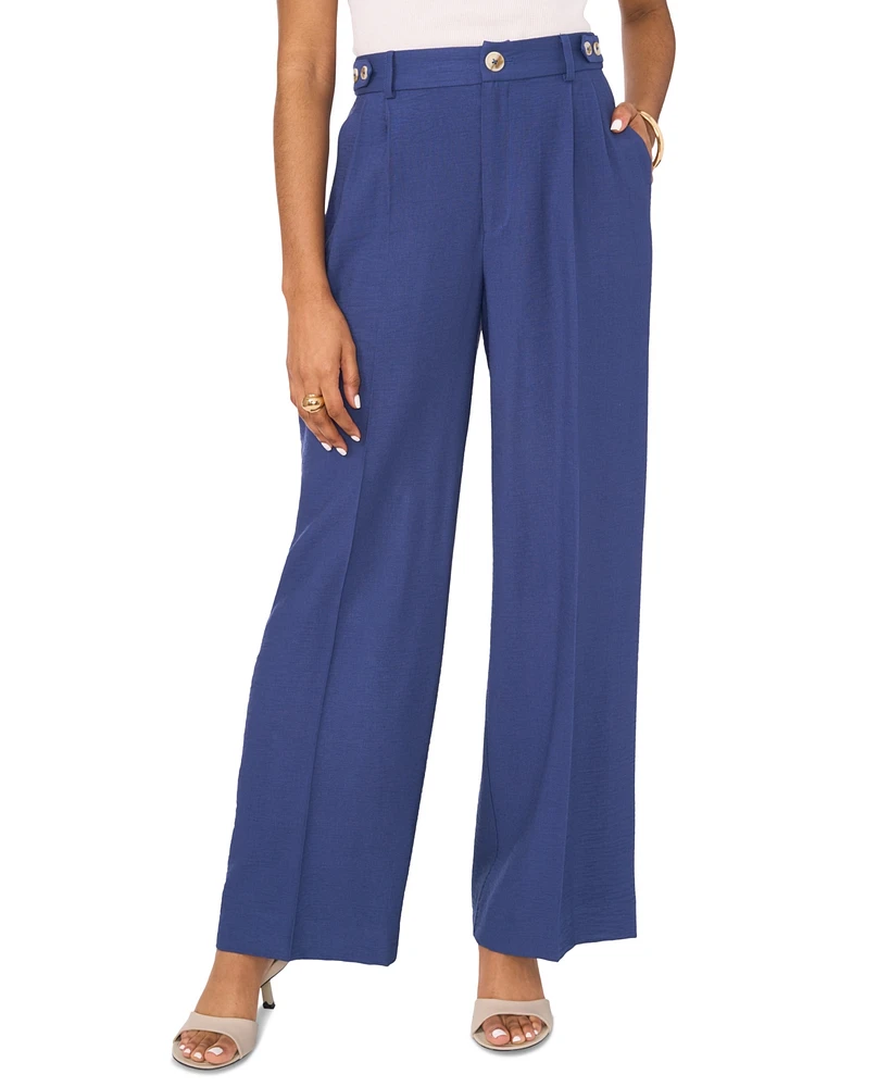 1.state Women's Button Detail Wide Leg Pants