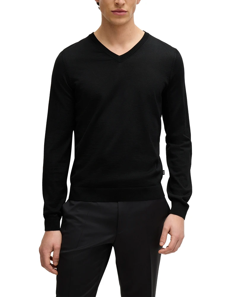 Boss by Hugo Men's Slim-Fit V-Neck Sweater