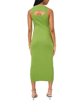 1.state Women's Rib Knit Cutout Sleeveless Cotton Bodycon Dress