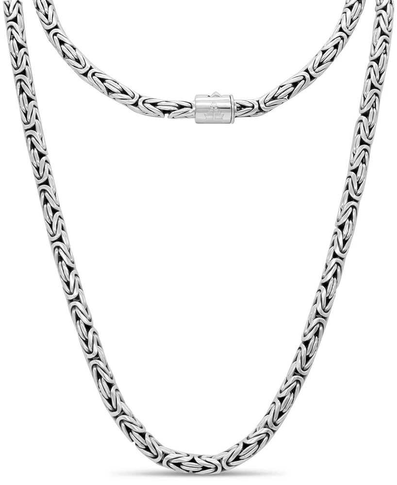 Devata Borobudur Round 5mm Chain Necklace in Sterling Silver