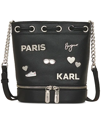 Karl Lagerfeld Paris Nantes Small Leather Bucket Bag
