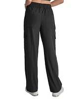 Dkny Sport Women's High-Rise Straight-Leg Cargo Pants